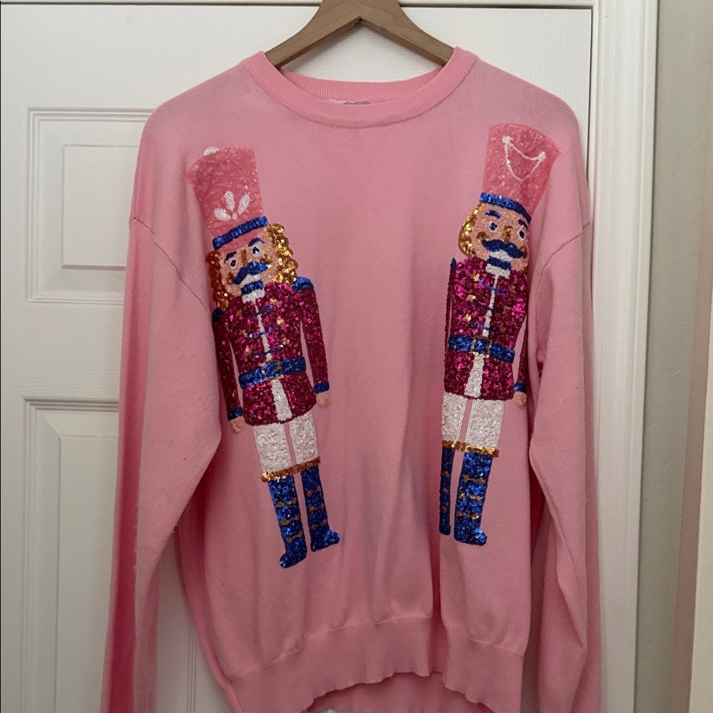 Pink Nutcracker Sweater
